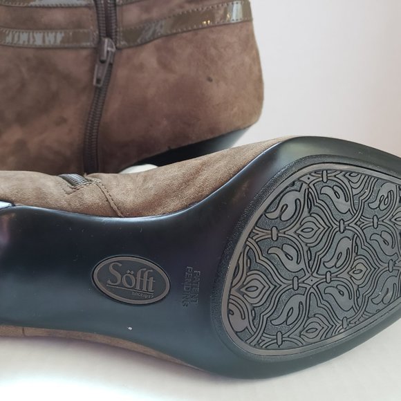 Sofft Taupe Ankle Boots Size 11 - Picture 5 of 6